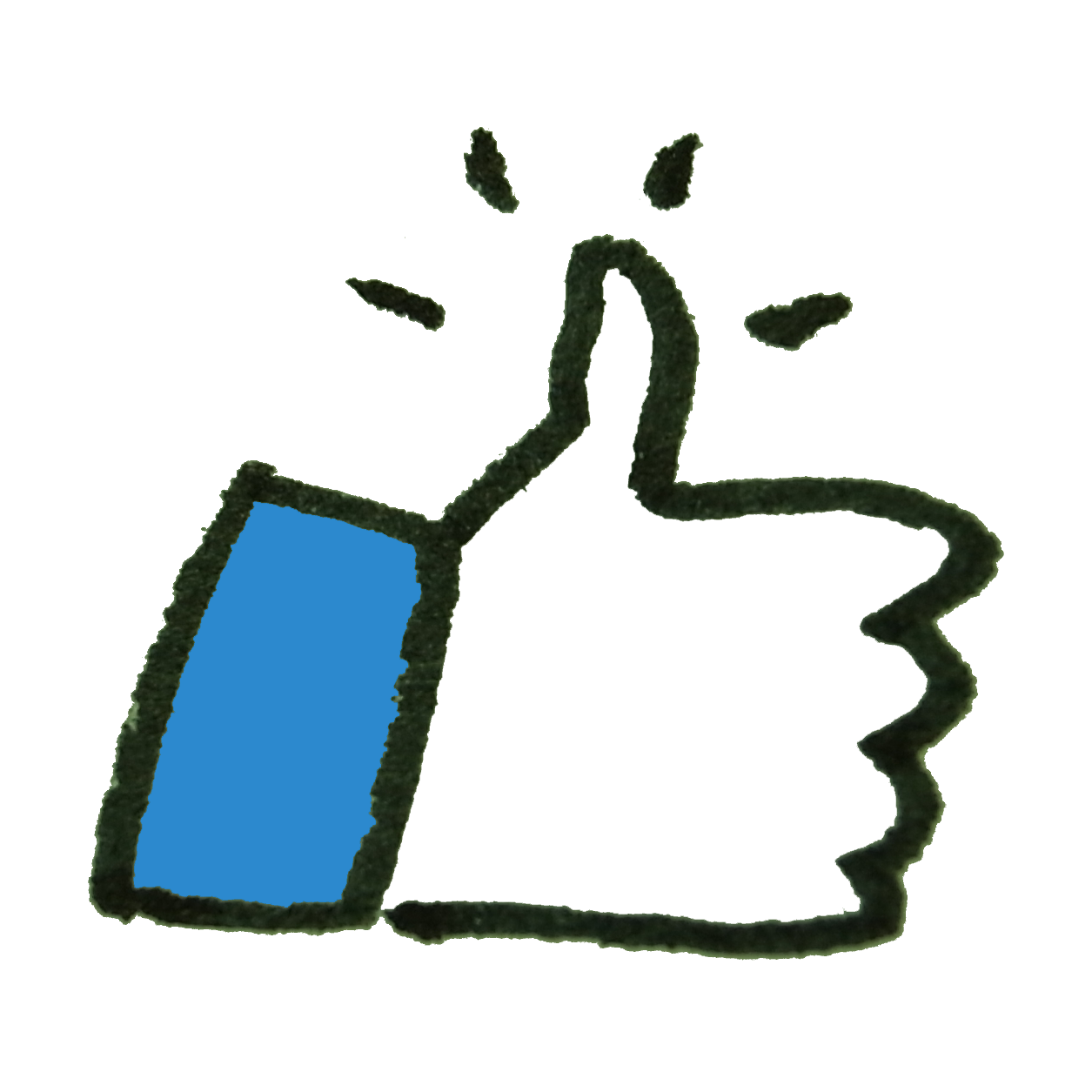 Facebookっぽいいいねアイコンのイラスト | ゆるくてかわいい無料 ...