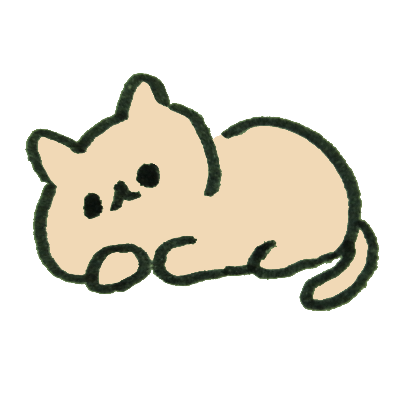 寝転ぶ猫のイラスト ゆるくてかわいい無料イラスト素材屋 ぴよたそ