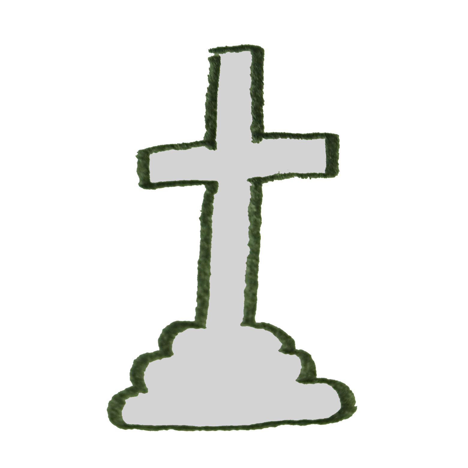 十字架のお墓のイラスト ゆるくてかわいい無料イラスト素材屋