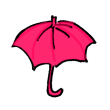 ピンクの傘
