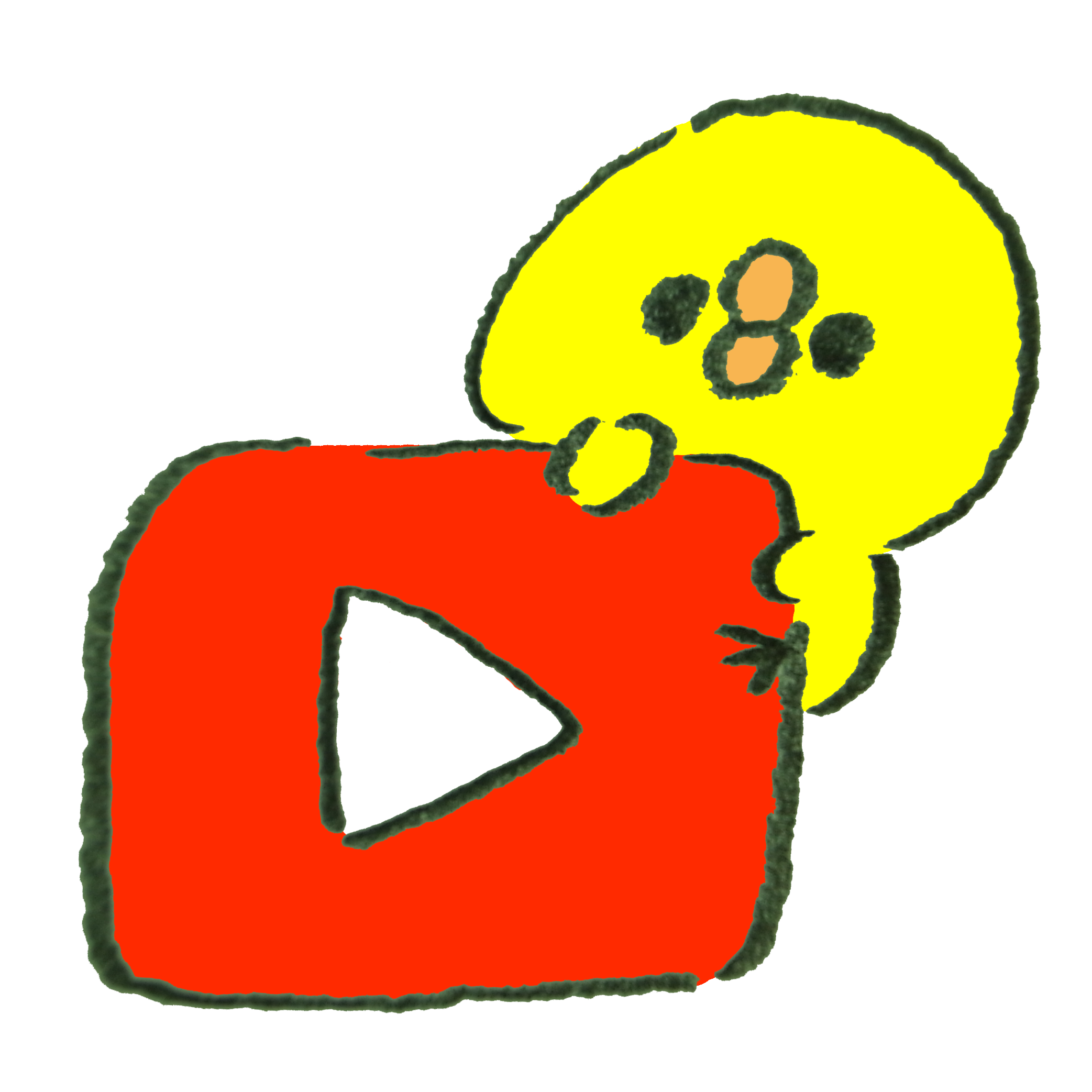 Youtube風アイコンにのぼるひよこ ゆるくてかわいい無料イラスト素材屋 ぴよたそ