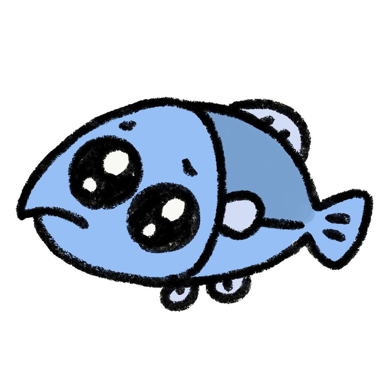 ぴえん顔の魚のイラスト ゆるくてかわいい無料イラスト アイコン素材屋 ぴよたそ