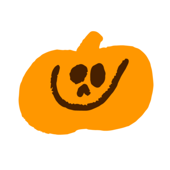 おばけかぼちゃのイラスト（アウトラインなし）