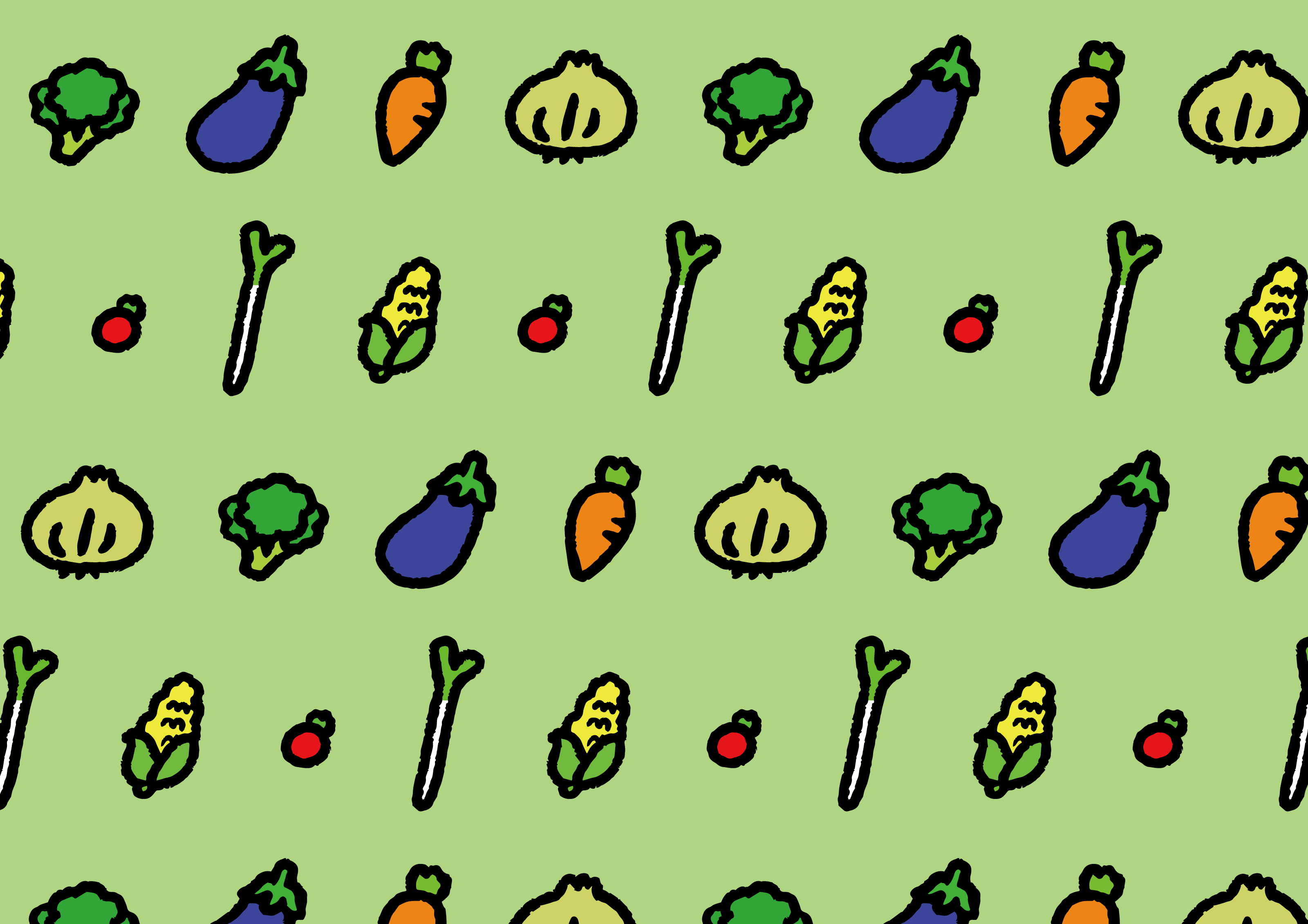 野菜がいっぱいの背景 ゆるくてかわいい無料イラスト アイコン素材屋 ぴよたそ