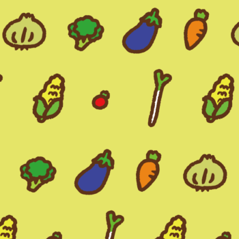 野菜がいっぱいの背景のイラスト