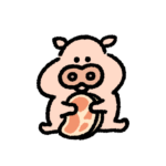 豚肉を抱える豚