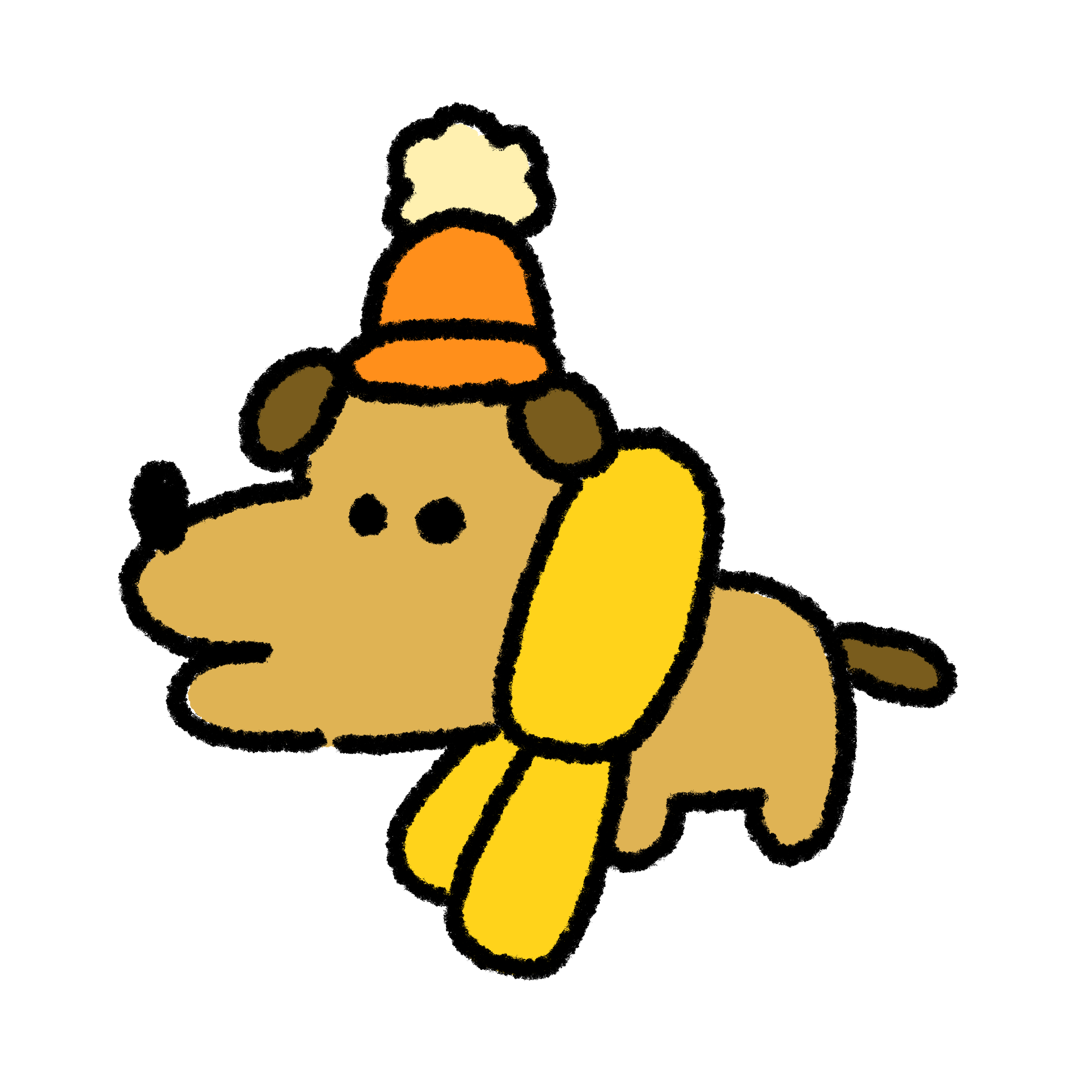 秋服の犬